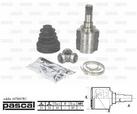 PASCAL G72017PC Шарнирный комплект, привод