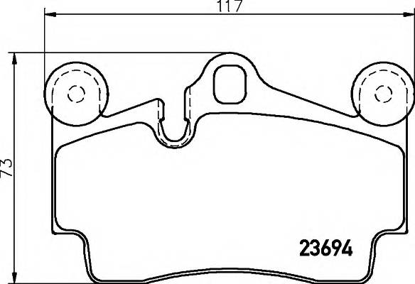 HELLA 8DB 355 018-711 Комплект гальмівних колодо... HELLA 8DB 355 018-711 Комплект гальмівних колодо...