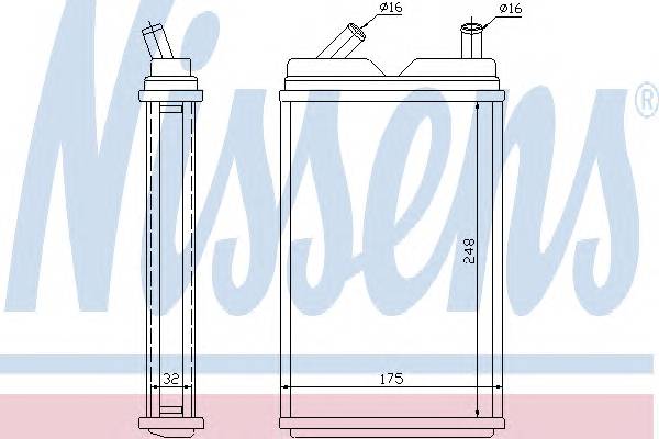 NISSENS 73624 Теплообменник, отопление с