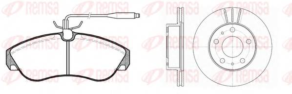 REMSA 8487.00 Комплект гальм, дисковий га...