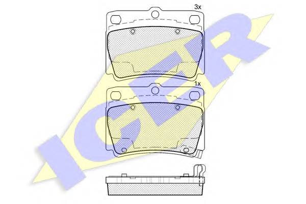 ICER 181719 Комплект тормозных колодок