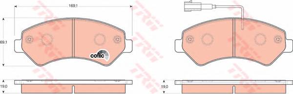 TRW GDB1703 Комплект тормозных колодок
