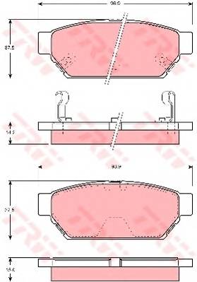 TRW GDB3045 Комплект тормозных колодок