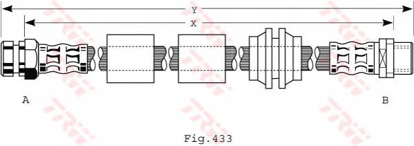 TRW PHB440 Гальмівний шланг TRW PHB440 Гальмівний шланг