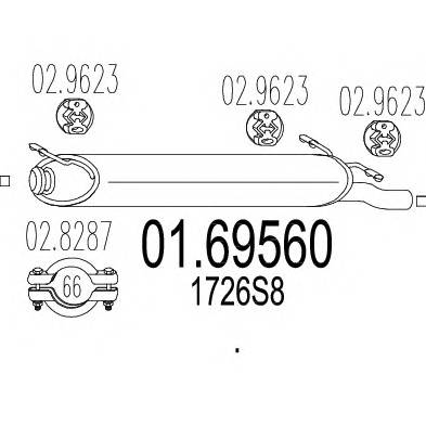 MTS 01.69560 Глушитель выхлопных газов �