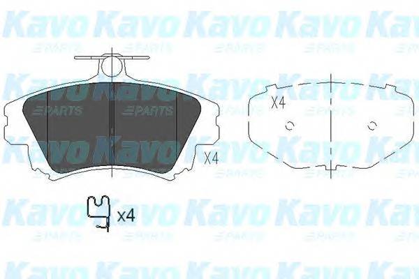 KAVO PARTS KBP-5519 Комплект гальмівних колодо... KAVO PARTS KBP-5519 Комплект гальмівних колодо...