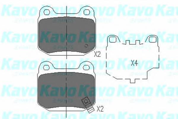 KAVO PARTS KBP-6562 Комплект тормозных колодок