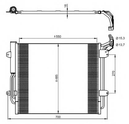 NRF 350054 Конденсатор, кондиционер NRF 350054 Конденсатор, кондиционер