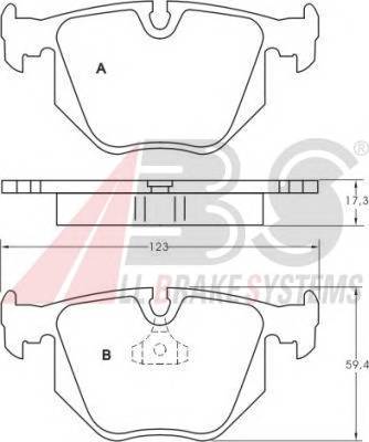 A.B.S. 36715 Комплект тормозных колодок