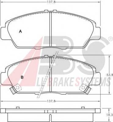 A.B.S. 36780 Комплект тормозных колодок