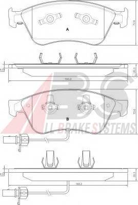 A.B.S. 37427 Комплект тормозных колодок... A.B.S. 37427 Комплект тормозных колодок...
