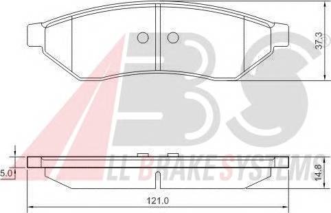 A.B.S. 37438 Комплект тормозных колодок... A.B.S. 37438 Комплект тормозных колодок...