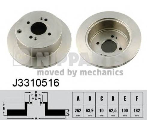NIPPARTS J3310516 Тормозной диск NIPPARTS J3310516 Тормозной диск