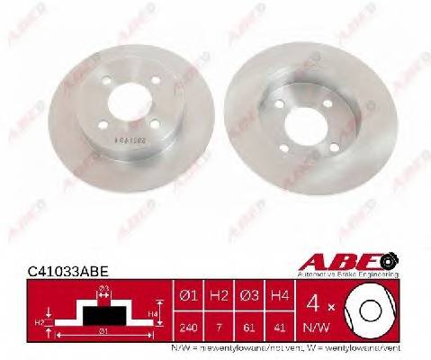 ABE C41033ABE Тормозной диск ABE C41033ABE Тормозной диск