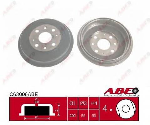 ABE C63006ABE Тормозной барабан ABE C63006ABE Тормозной барабан