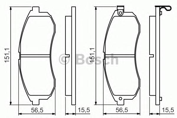 BOSCH 0 986 494 362 Комплект гальмівних колодо... BOSCH 0 986 494 362 Комплект гальмівних колодо...