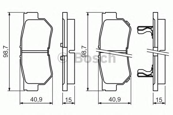 BOSCH 0 986 494 417 Комплект гальмівних колодо... BOSCH 0 986 494 417 Комплект гальмівних колодо...