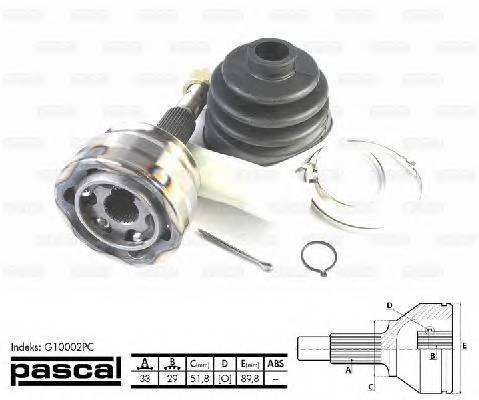 PASCAL G10002PC Шарнир, приводной вал PASCAL G10002PC Шарнир, приводной вал