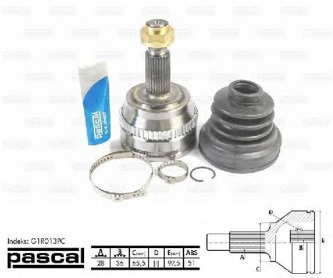 PASCAL G1R013PC Шарнірний комплект, привод... PASCAL G1R013PC Шарнірний комплект, привод...