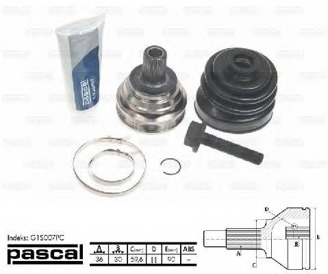 PASCAL G1S007PC Шарнирный комплект, привод