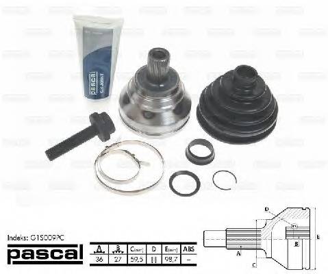 PASCAL G1S009PC Шарнирный комплект, привод