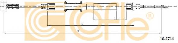 COFLE 10.4744 Трос стояночного гальма
