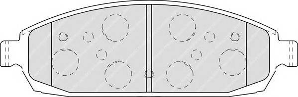 FERODO FDB4002 Комплект тормозных колодок