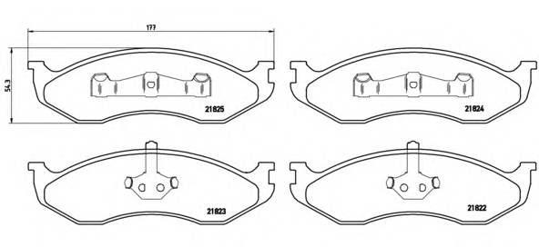 BREMBO P 37 004 Комплект гальмівних колодо... BREMBO P 37 004 Комплект гальмівних колодо...