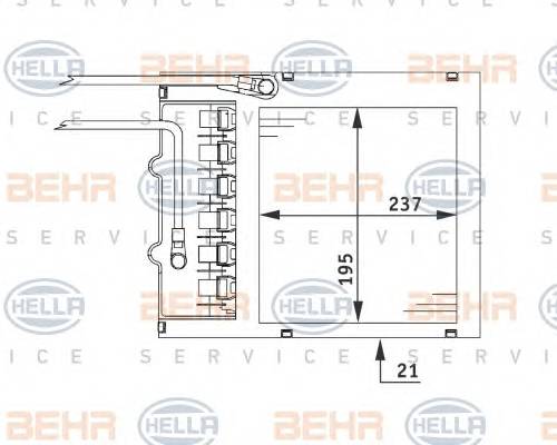 HELLA 8FH 351 311-151 Теплообменник, отопление с