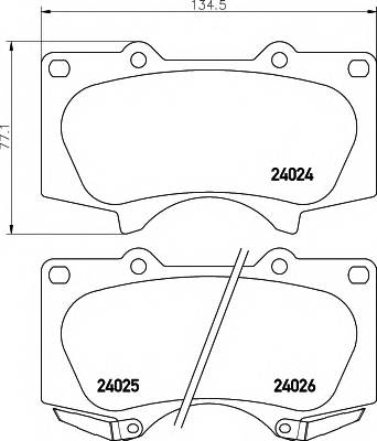HELLA 8DB 355 014-121 Комплект гальмівних колодо... HELLA 8DB 355 014-121 Комплект гальмівних колодо...