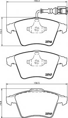 HELLA 8DB 355 011-171 Комплект тормозных колодок