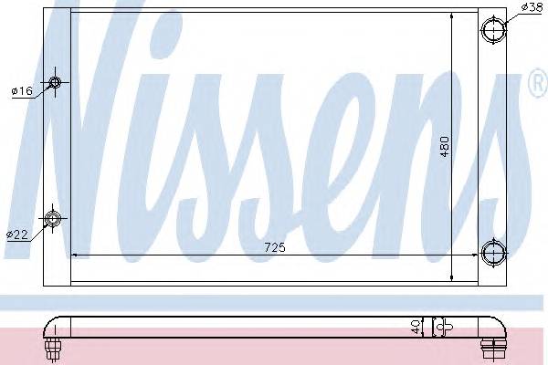 NISSENS 60427 Радиатор, охлаждение двига