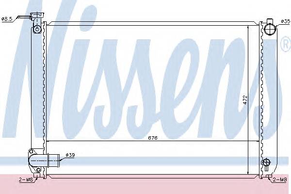 NISSENS 646829 Радиатор, охлаждение двига�