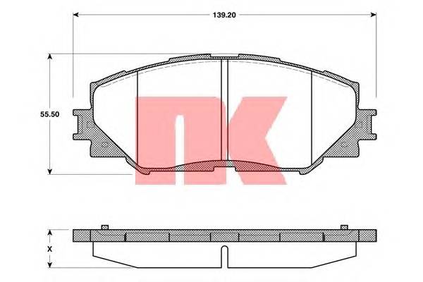 NK 224595 Комплект тормозных колодок