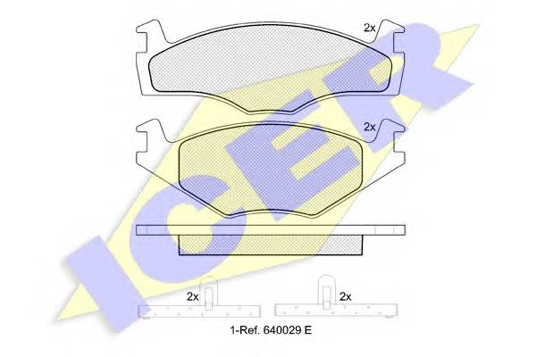 ICER 180459 Комплект тормозных колодок