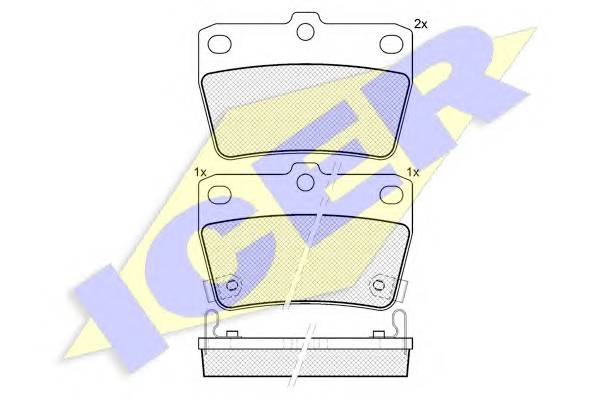 ICER 181520 Комплект тормозных колодок... ICER 181520 Комплект тормозных колодок...