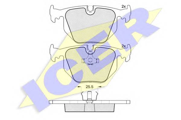 ICER 181548 Комплект тормозных колодок