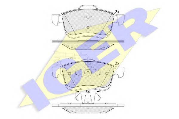 ICER 181903 Комплект тормозных колодок