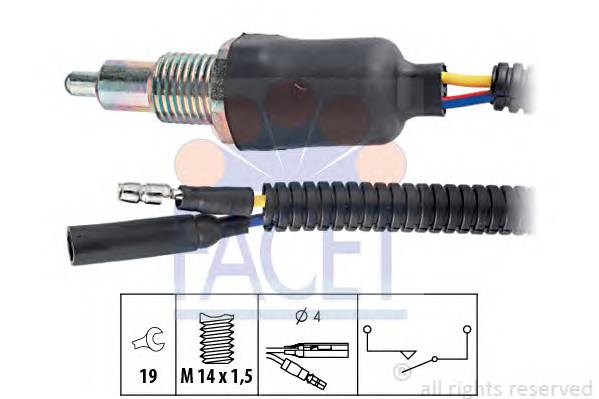 FACET 7.6093 Выключатель, фара заднего х...