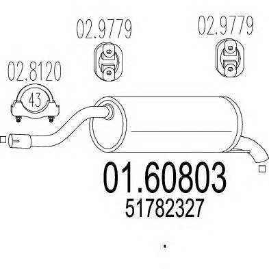 MTS 01.60803 Глушитель выхлопных газов 