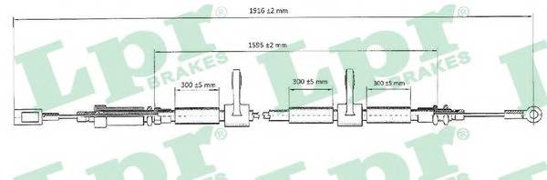 LPR C0985B Трос, стоянкова гальмівна с...