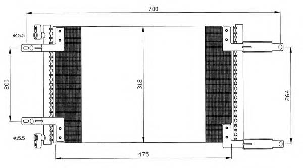 NRF 35493 Конденсатор, кондиционер NRF 35493 Конденсатор, кондиционер