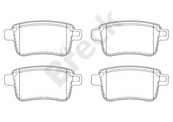 BRECK 24692 00 704 00 Комплект тормозных колодок...