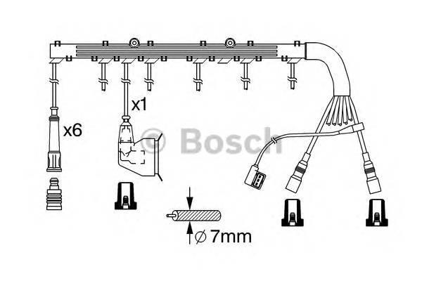 BOSCH 0 986 356 362 Комплект проводов зажигани... BOSCH 0 986 356 362 Комплект проводов зажигани...