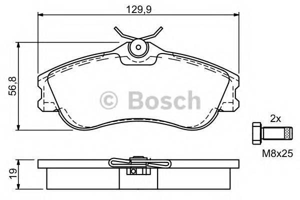 BOSCH 0 986 424 583 Комплект гальмівних колодо... BOSCH 0 986 424 583 Комплект гальмівних колодо...