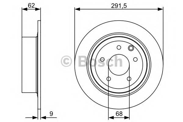 BOSCH 0986479C60 TARCZA HAM. NISSAN T. JUKE/QASHQAI 1,2-2,0 07- POW