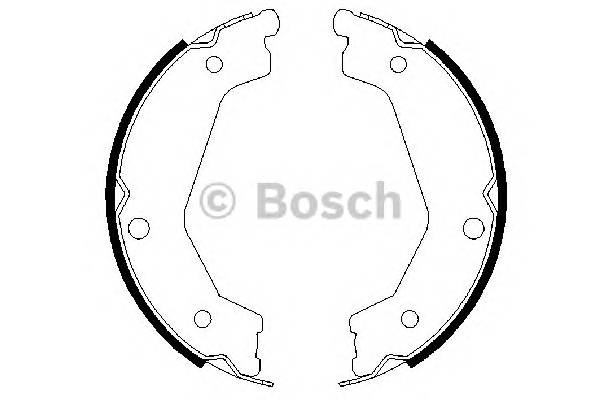 BOSCH 0 986 487 708 Комплект гальмівних колодо...