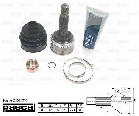 PASCAL G10512PC Шарнирный комплект, привод... PASCAL G10512PC Шарнирный комплект, привод...