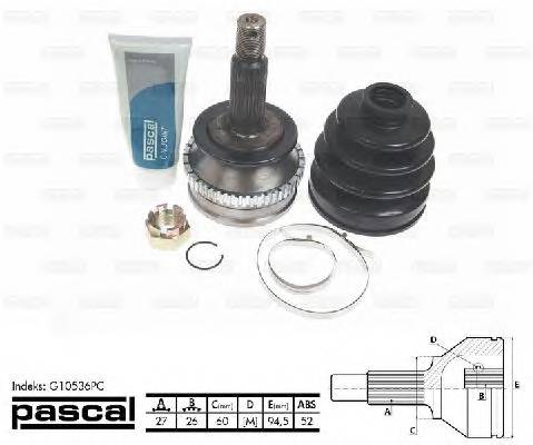PASCAL G10536PC Шарнирный комплект, привод... PASCAL G10536PC Шарнирный комплект, привод...
