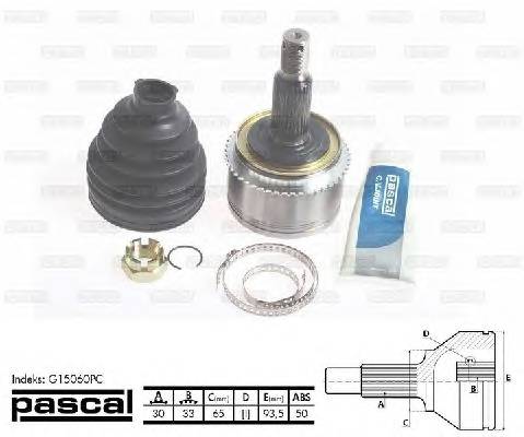 PASCAL G15060PC Шарнирный комплект, привод... PASCAL G15060PC Шарнирный комплект, привод...